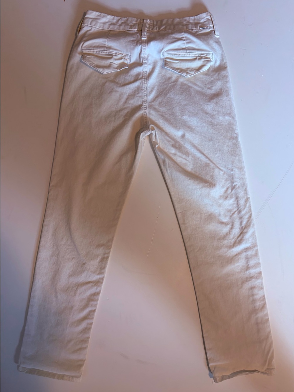 MOTHER Straight-Leg Jeans in Cream